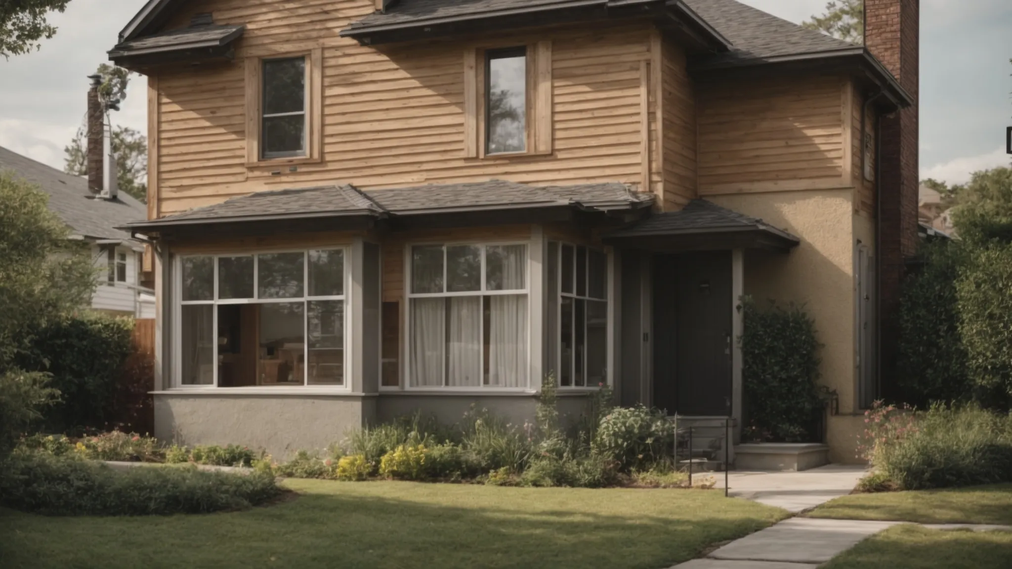 a sealed house with reinforced entry points in a tidy neighborhood, showcasing the effectiveness of rodent-proofing measures.